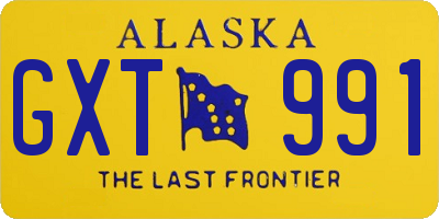 AK license plate GXT991