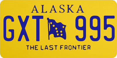 AK license plate GXT995