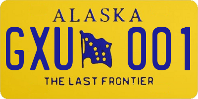 AK license plate GXU001