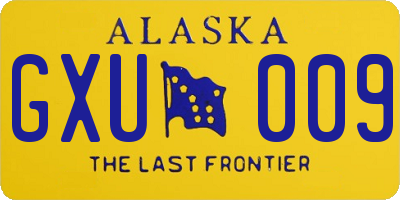 AK license plate GXU009
