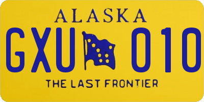 AK license plate GXU010