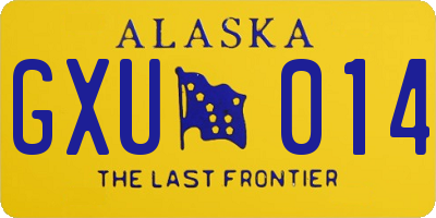 AK license plate GXU014