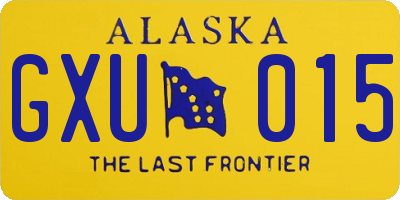 AK license plate GXU015