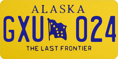 AK license plate GXU024