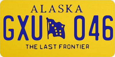 AK license plate GXU046