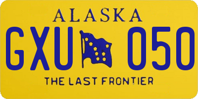 AK license plate GXU050