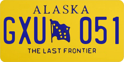 AK license plate GXU051