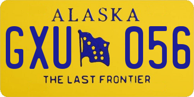 AK license plate GXU056