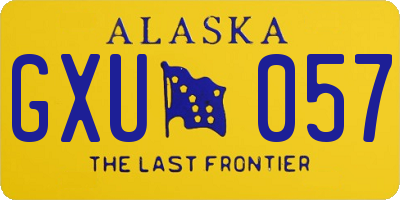 AK license plate GXU057