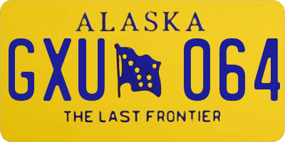 AK license plate GXU064