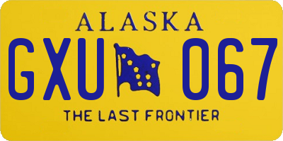 AK license plate GXU067