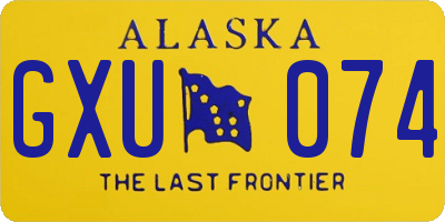 AK license plate GXU074