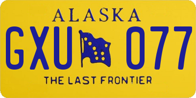 AK license plate GXU077