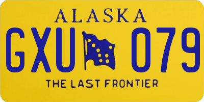 AK license plate GXU079