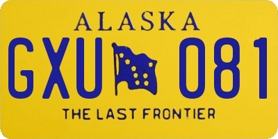 AK license plate GXU081