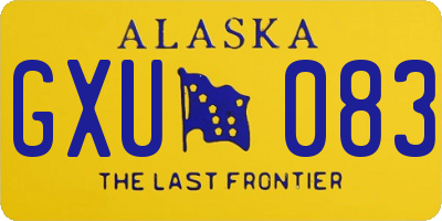 AK license plate GXU083