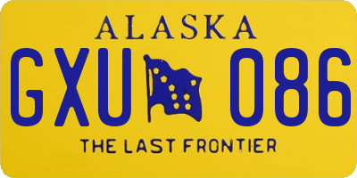 AK license plate GXU086