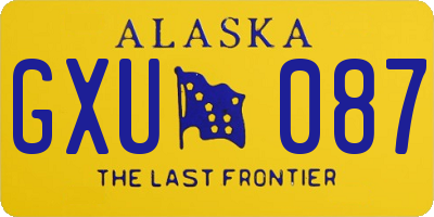 AK license plate GXU087
