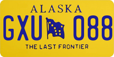 AK license plate GXU088