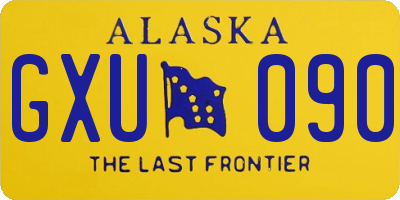 AK license plate GXU090