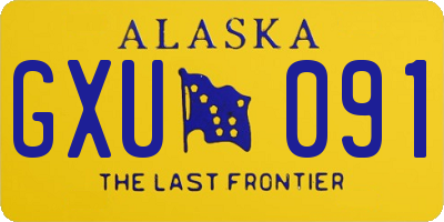 AK license plate GXU091