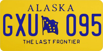 AK license plate GXU095