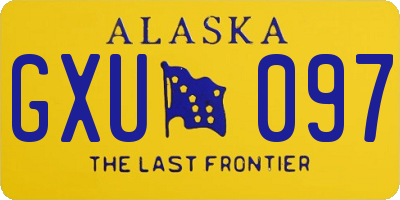 AK license plate GXU097