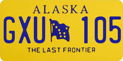 AK license plate GXU105