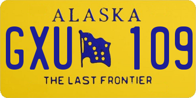 AK license plate GXU109