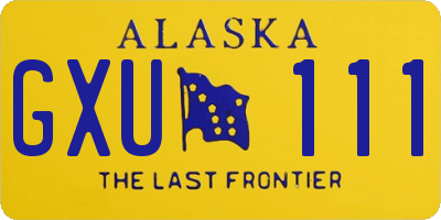 AK license plate GXU111