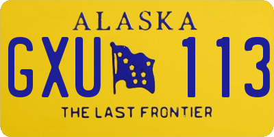 AK license plate GXU113
