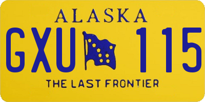 AK license plate GXU115