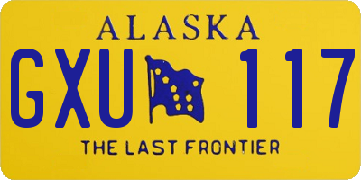 AK license plate GXU117
