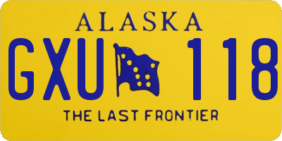 AK license plate GXU118