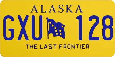 AK license plate GXU128