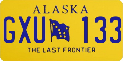 AK license plate GXU133