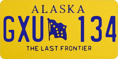 AK license plate GXU134