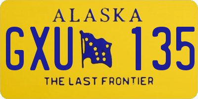 AK license plate GXU135