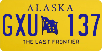 AK license plate GXU137