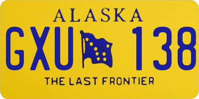 AK license plate GXU138