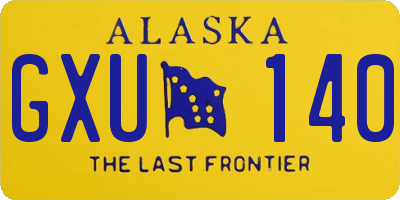 AK license plate GXU140