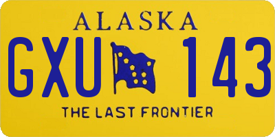 AK license plate GXU143