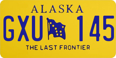 AK license plate GXU145