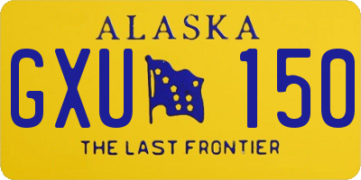 AK license plate GXU150