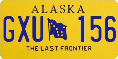 AK license plate GXU156