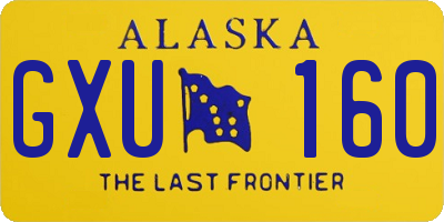 AK license plate GXU160