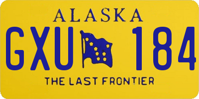 AK license plate GXU184
