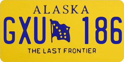 AK license plate GXU186