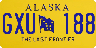 AK license plate GXU188