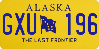 AK license plate GXU196